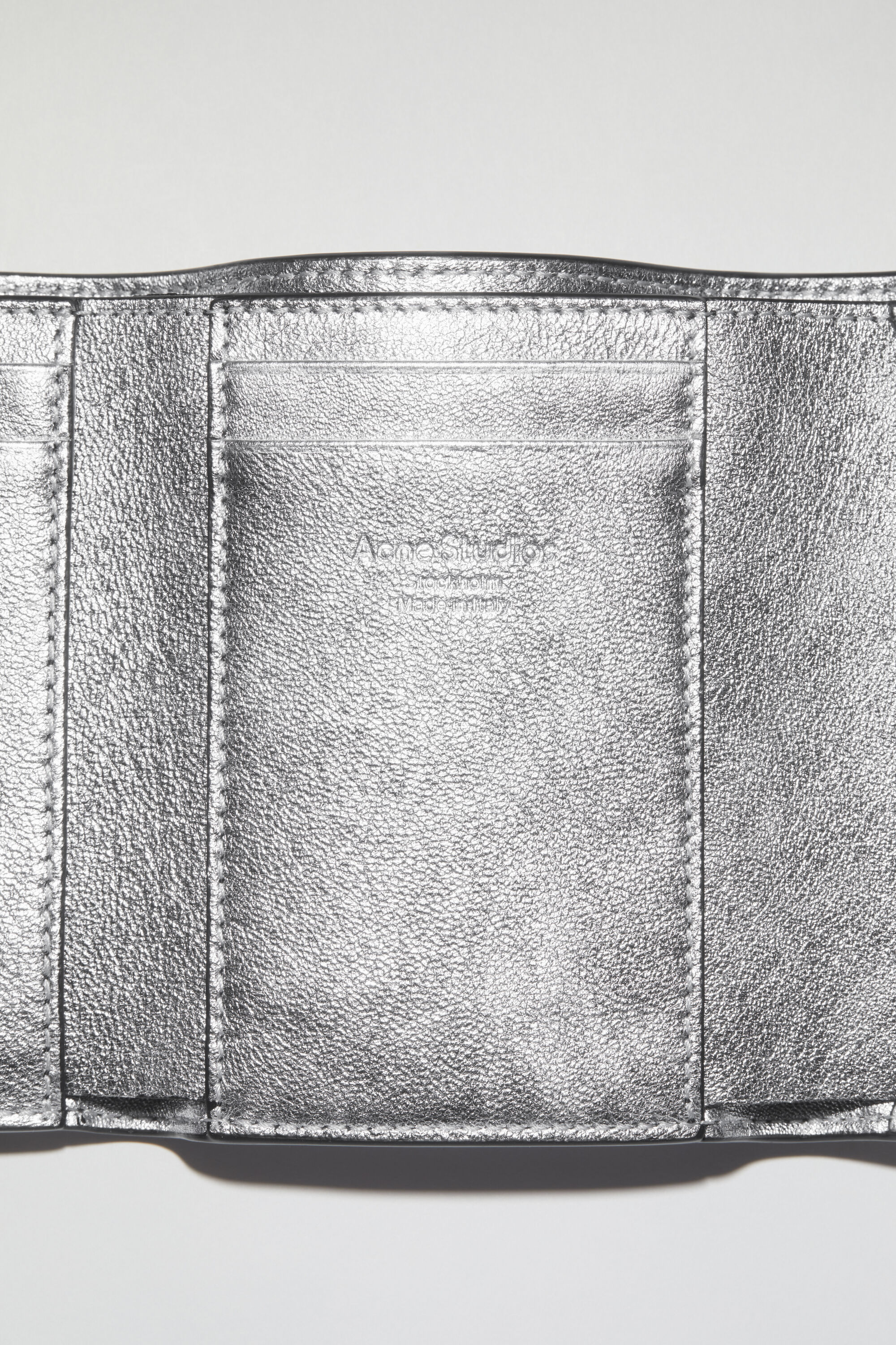Acne Studios Musubi Folding Wallet In Gray