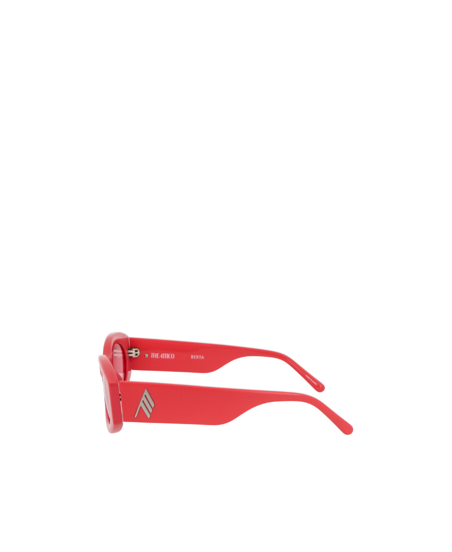 Attico Berta Oval Acetate Sunglasses In Pink