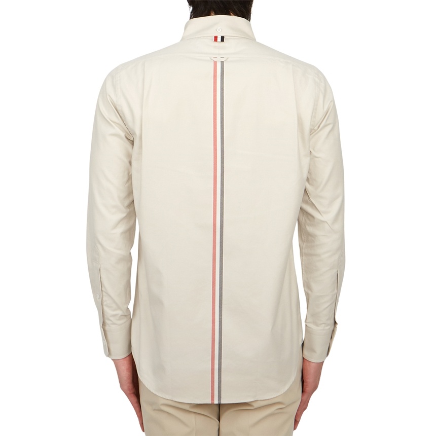 Thom Browne Rwb Stripe Slim-fit Shirt In White