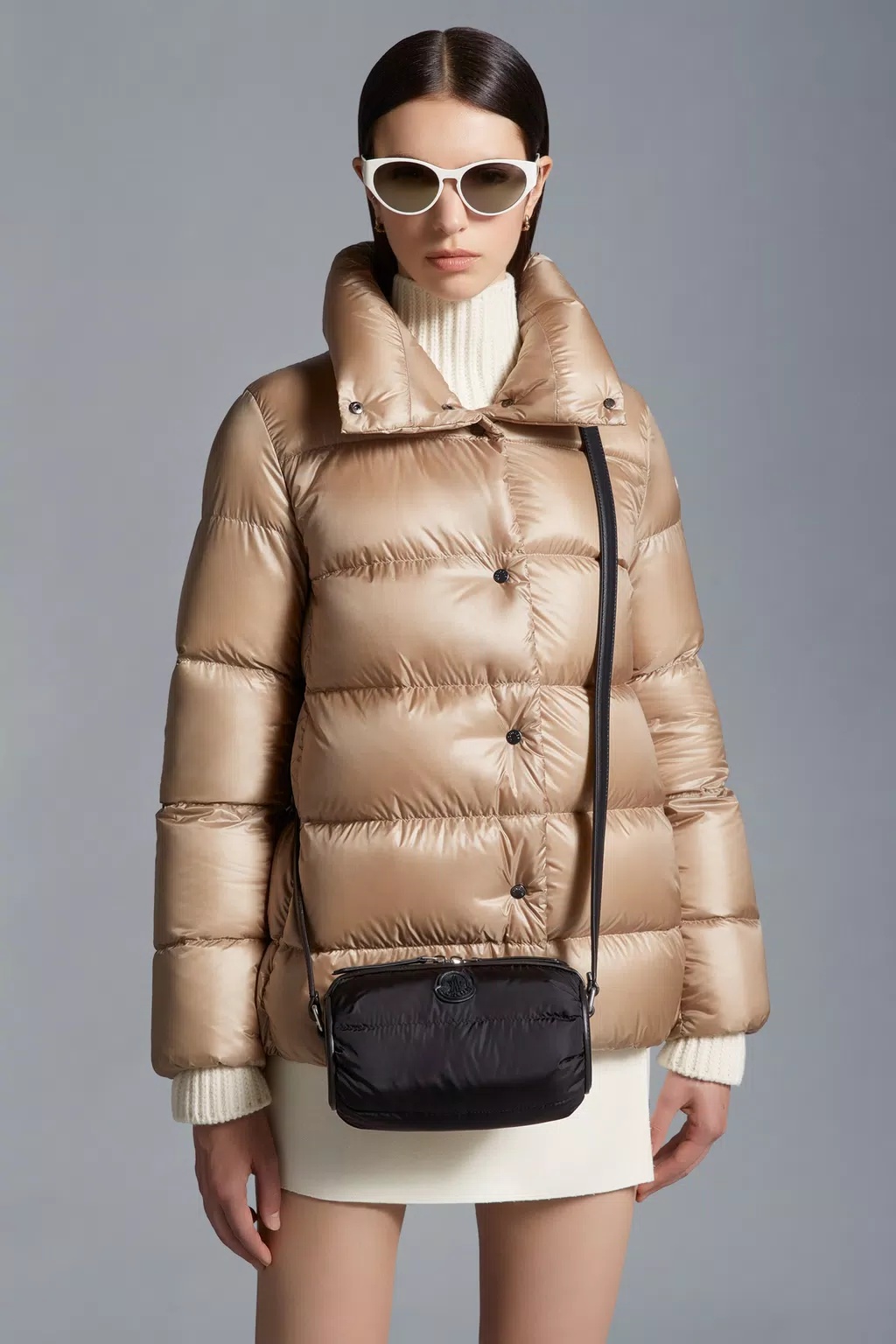 Moncler Keoni Logo Patch Padded Crossbody Bag In Black