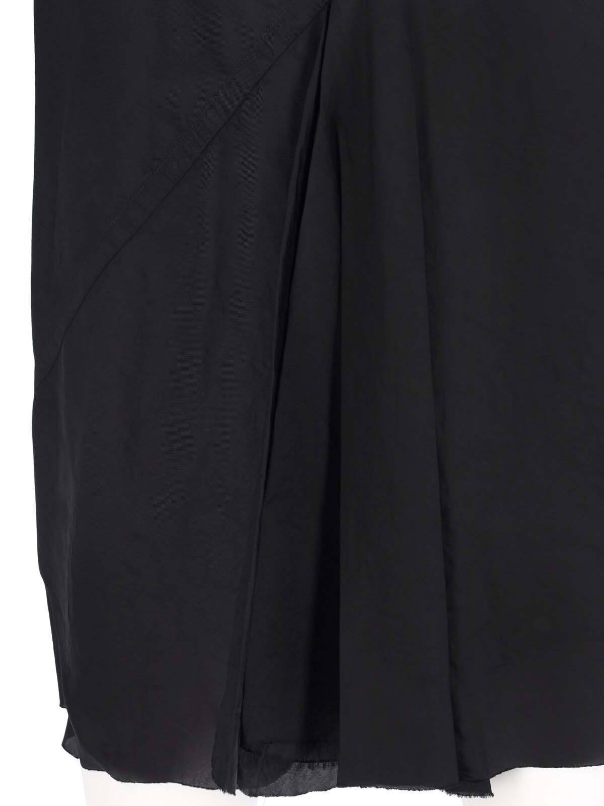 Rick Owens Asymmetric Elastic Waistband Midi Skirt In Black