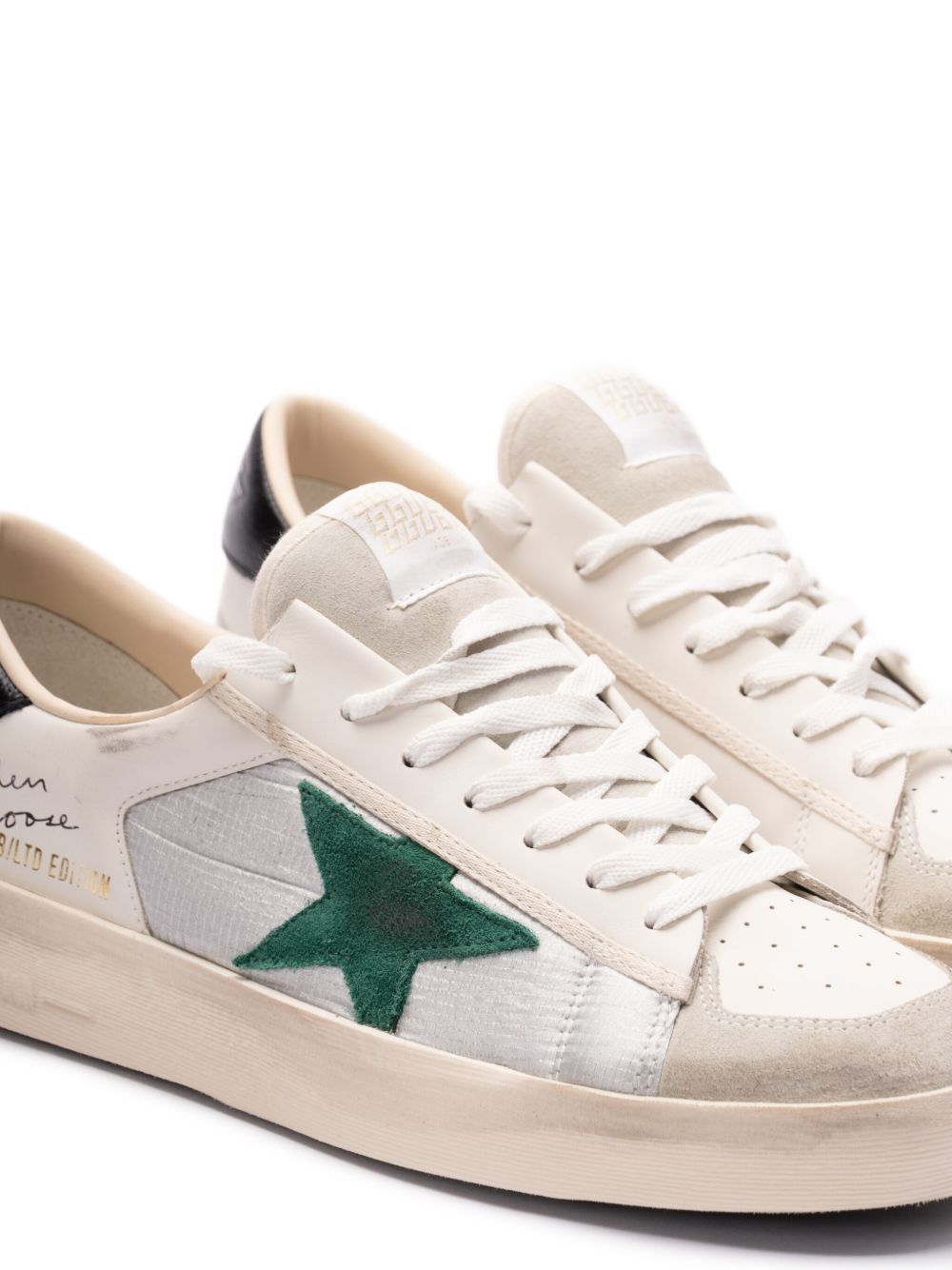 Golden Goose Stardan Leather Sneakers In Nude