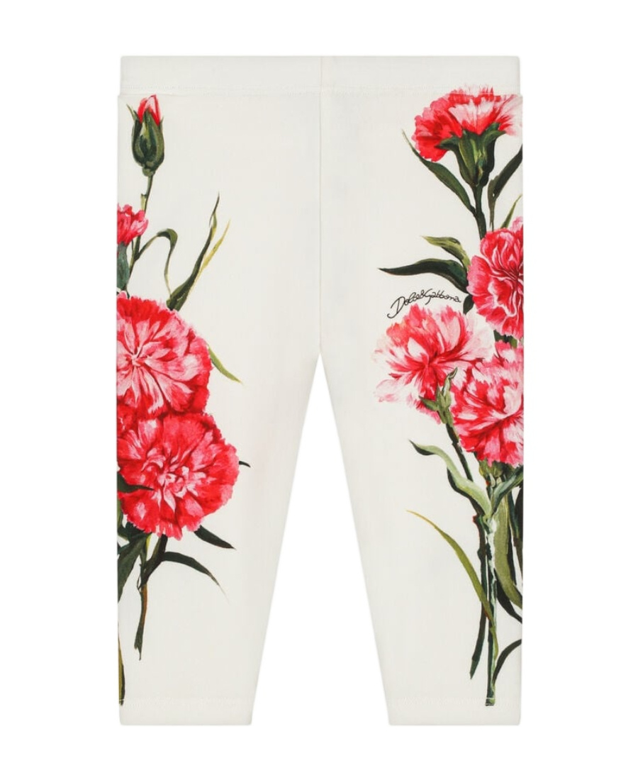 Dolce & Gabbana Floral-print Leggings In Multicolor