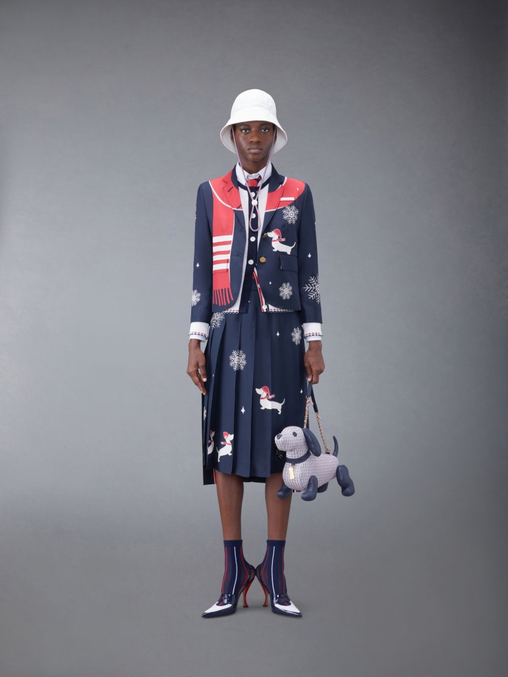 Thom Browne Intarsia-knit Hector Cotton Cardigan In White