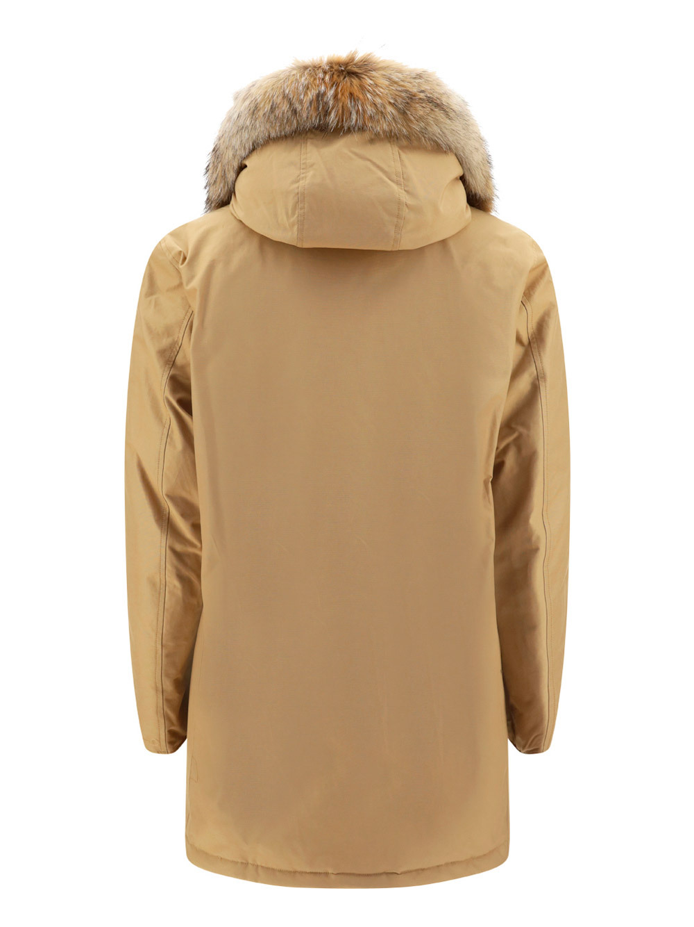 Woolrich Down Jacket "arctic" In Brown