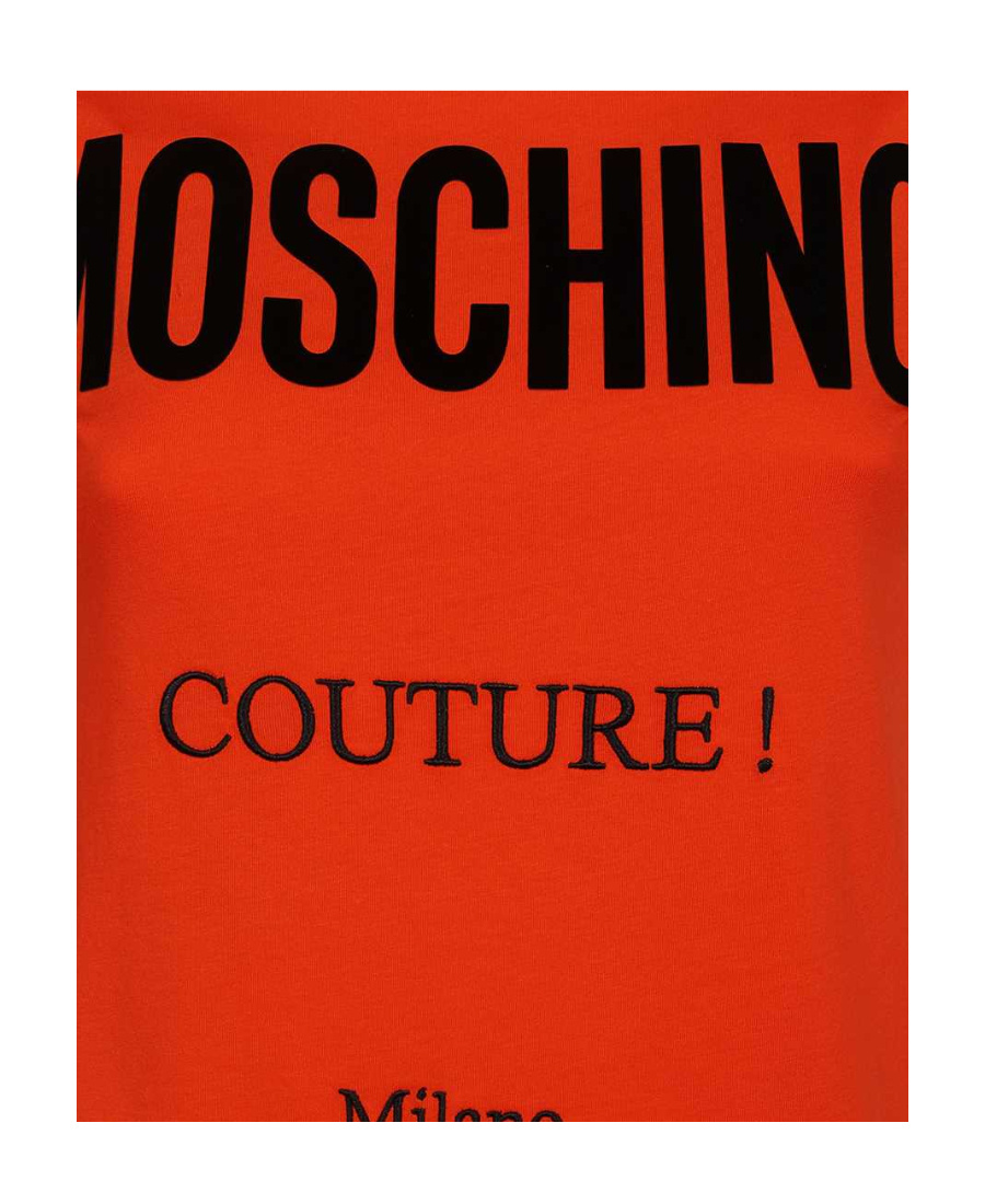 Moschino Item O-neck Short-sleeved T-shirt In Red