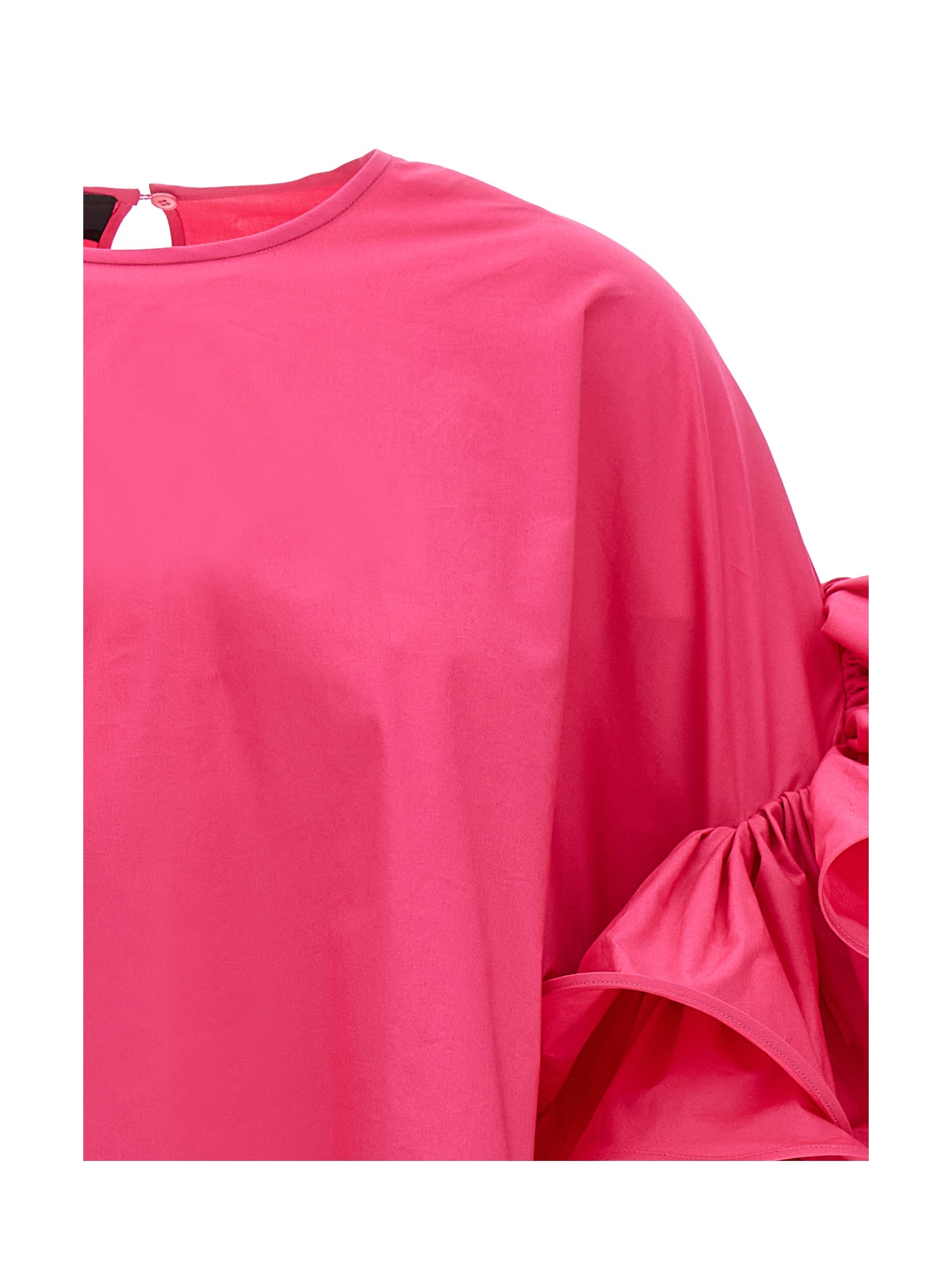 Rochas Pink Sleeve Top Tops Fuchsia In Red