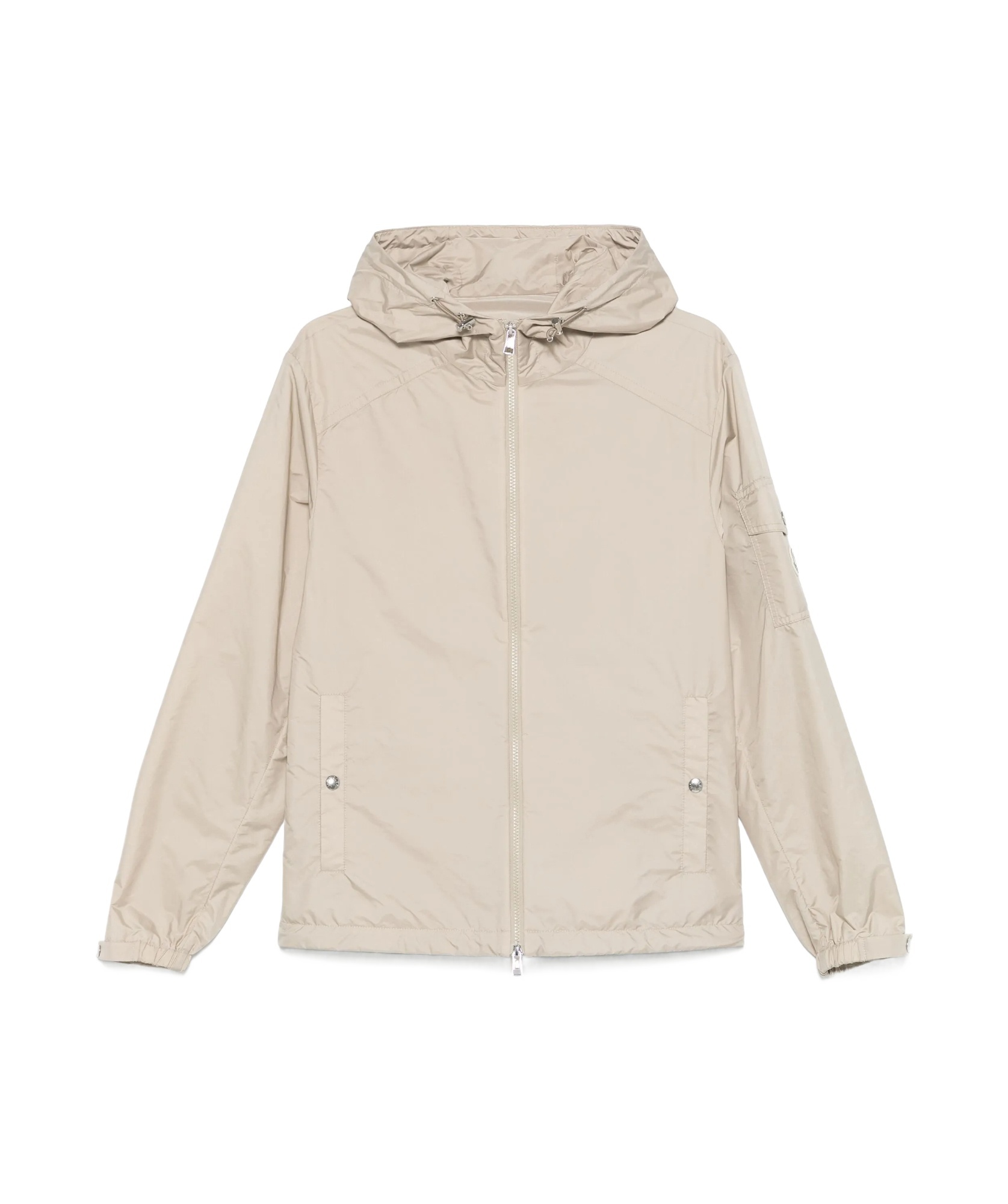 Moncler Etiache Hooded Windbreaker Jacket In Nude