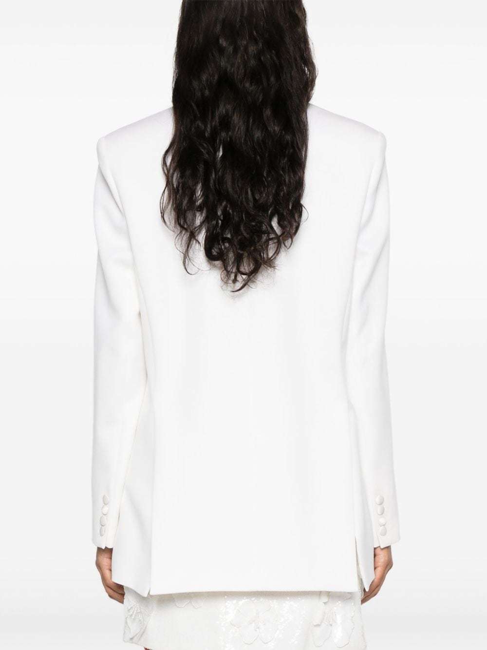 Magda Butrym Single-breasted Wool Blazer In White