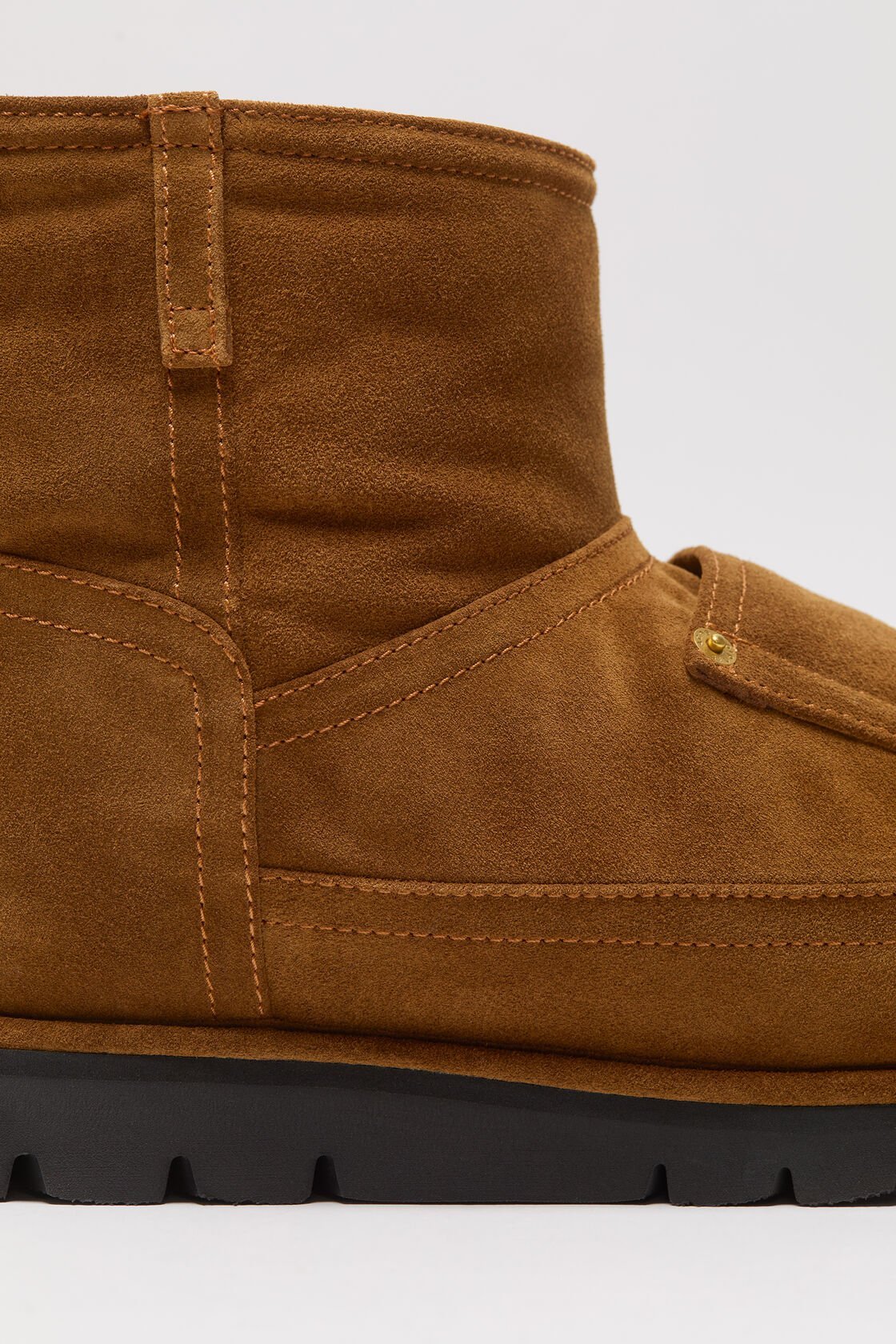 Acne Studios Shearling-lined Suede Ankle Boots In Brown