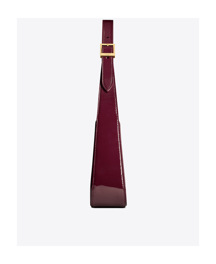Saint Laurent Le 5 À 7 In Patent Leather In Brown