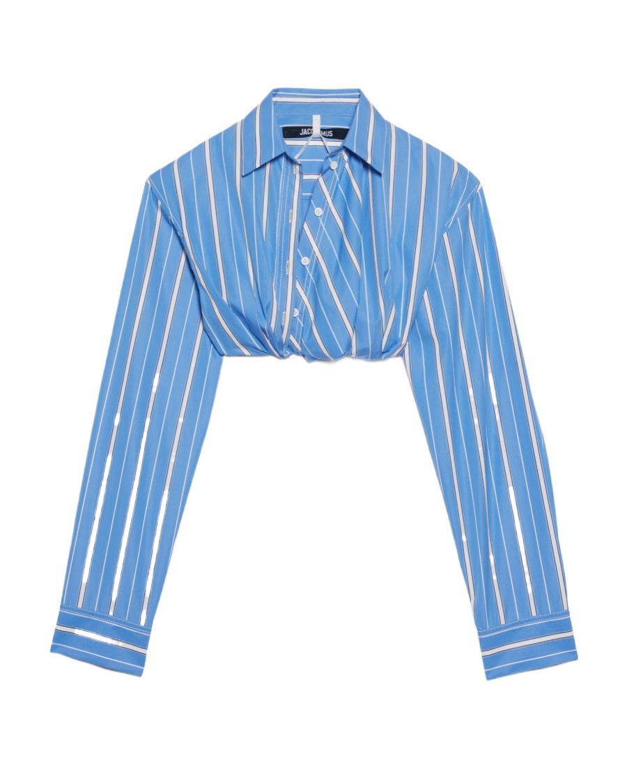 Jacquemus La Chemise Bahia Courte In Blue