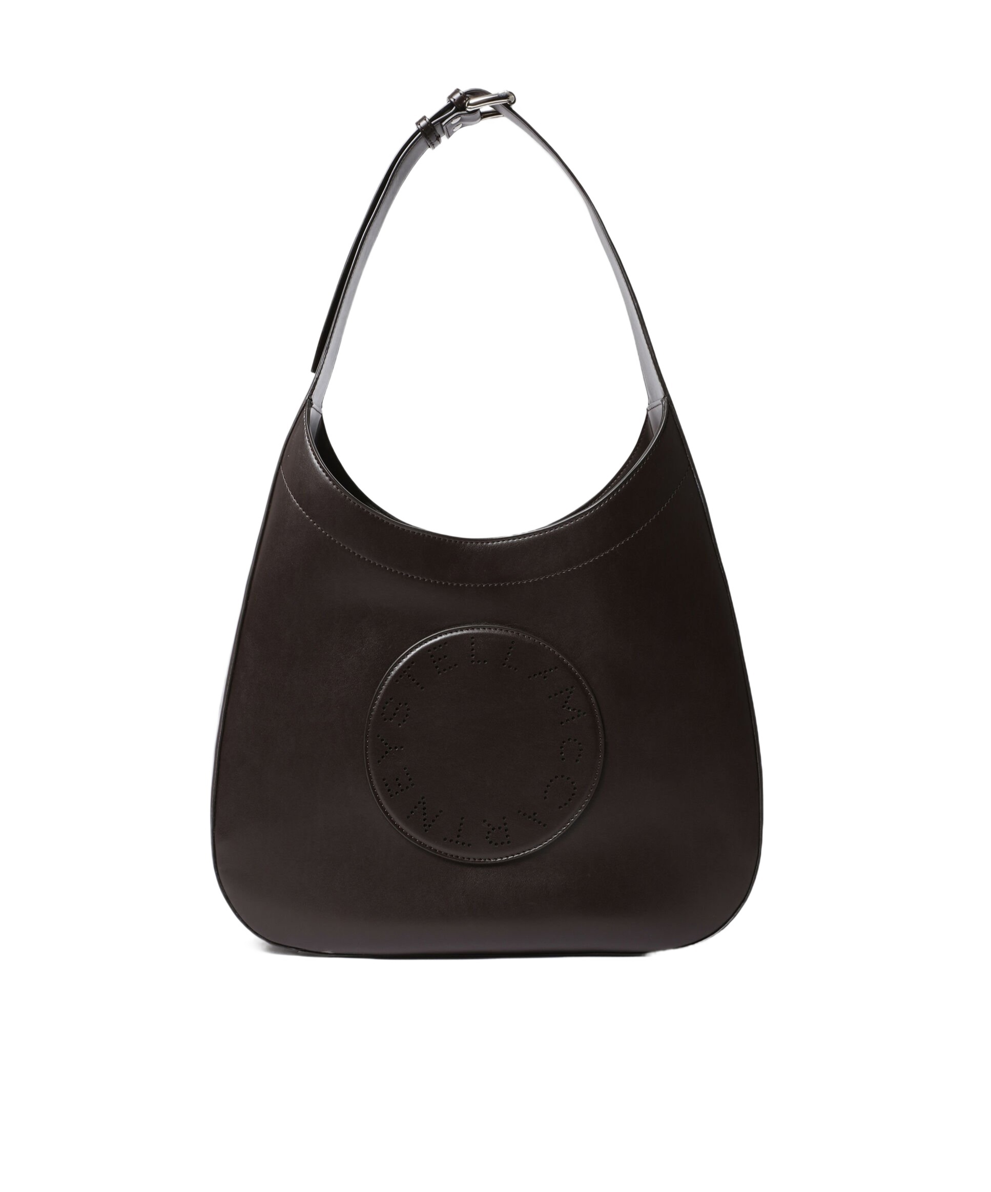 Stella Mccartney Logo Belt Slouchy Hobo Bag In Brown