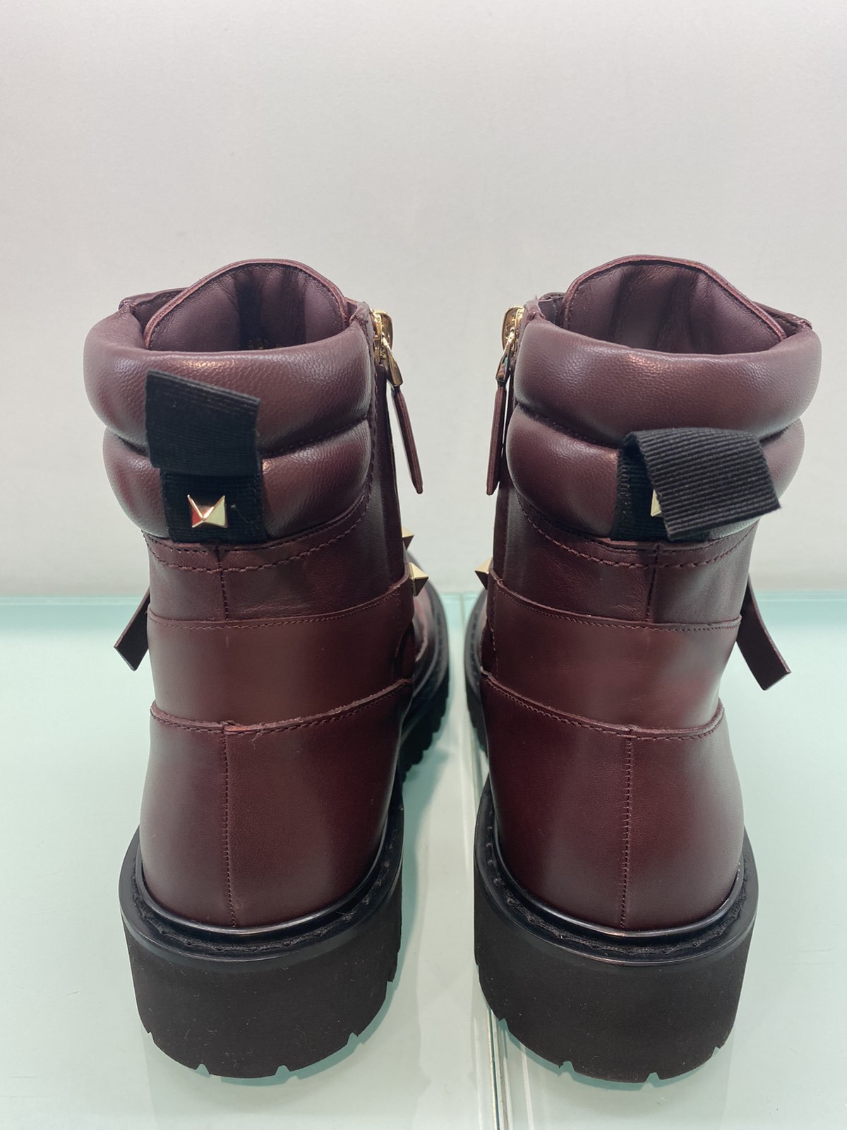 Valentino Decorate High Boots With Studs In Black