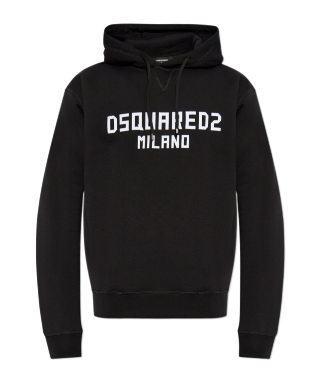 Shop Dsquared2 Logo-print Hoodie In Black