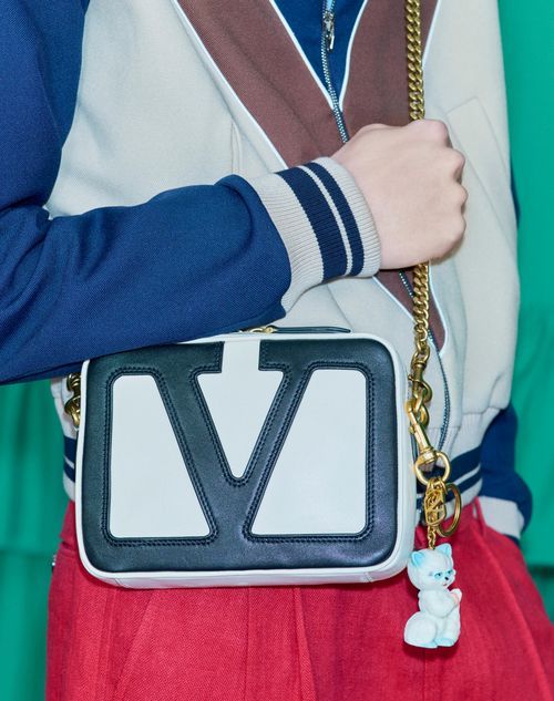 Valentino Le Chat De La Maison Gold-tone And Plastic Key Fob In Gold