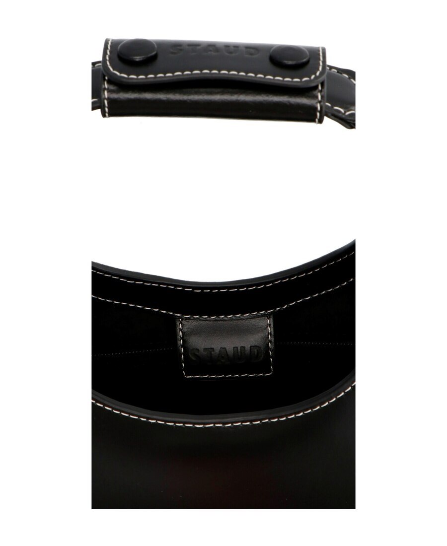 Shop Staud Mini Moon Tote Bag In Black