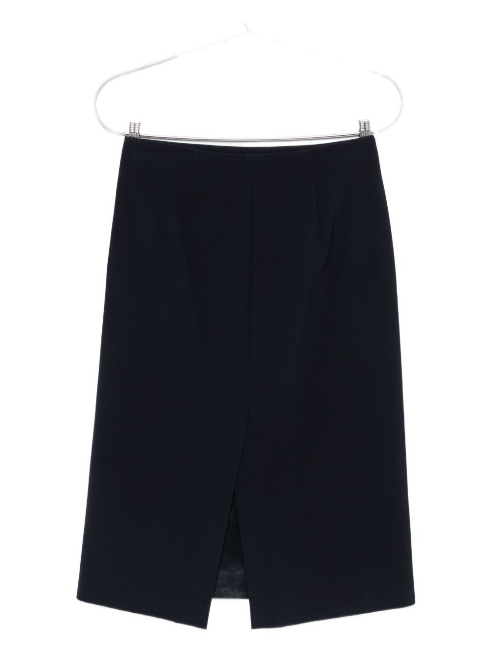 Peserico Back-vent Midi Skirt In Black