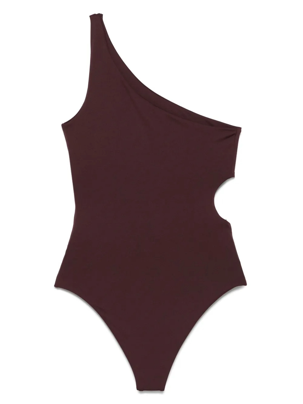 Magda Butrym One Shoulder Cut-out High-leg Swimsuit In Red