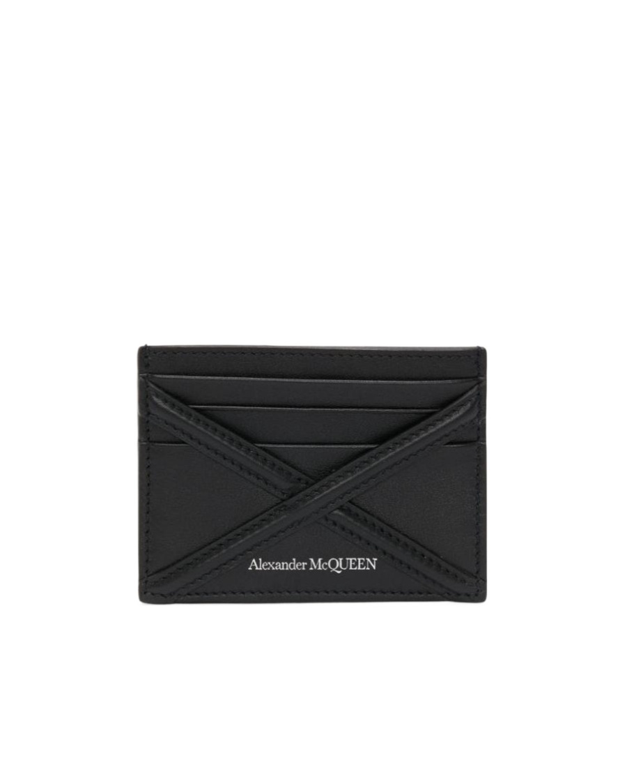 ALEXANDER MCQUEEN ALEXANDER MCQUEEN THE HARNESS LOGO PRINTED CARD HOLDER