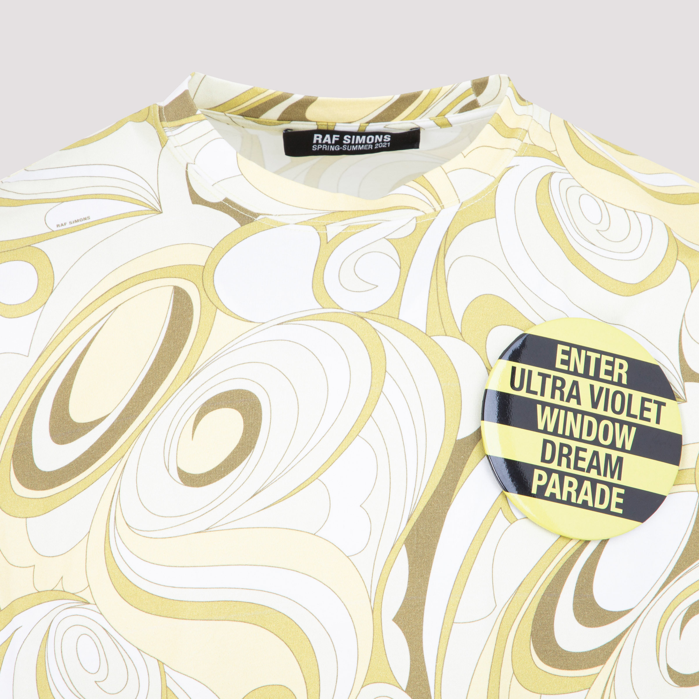 Shop Raf Simons Abstract-print T-shirt In White