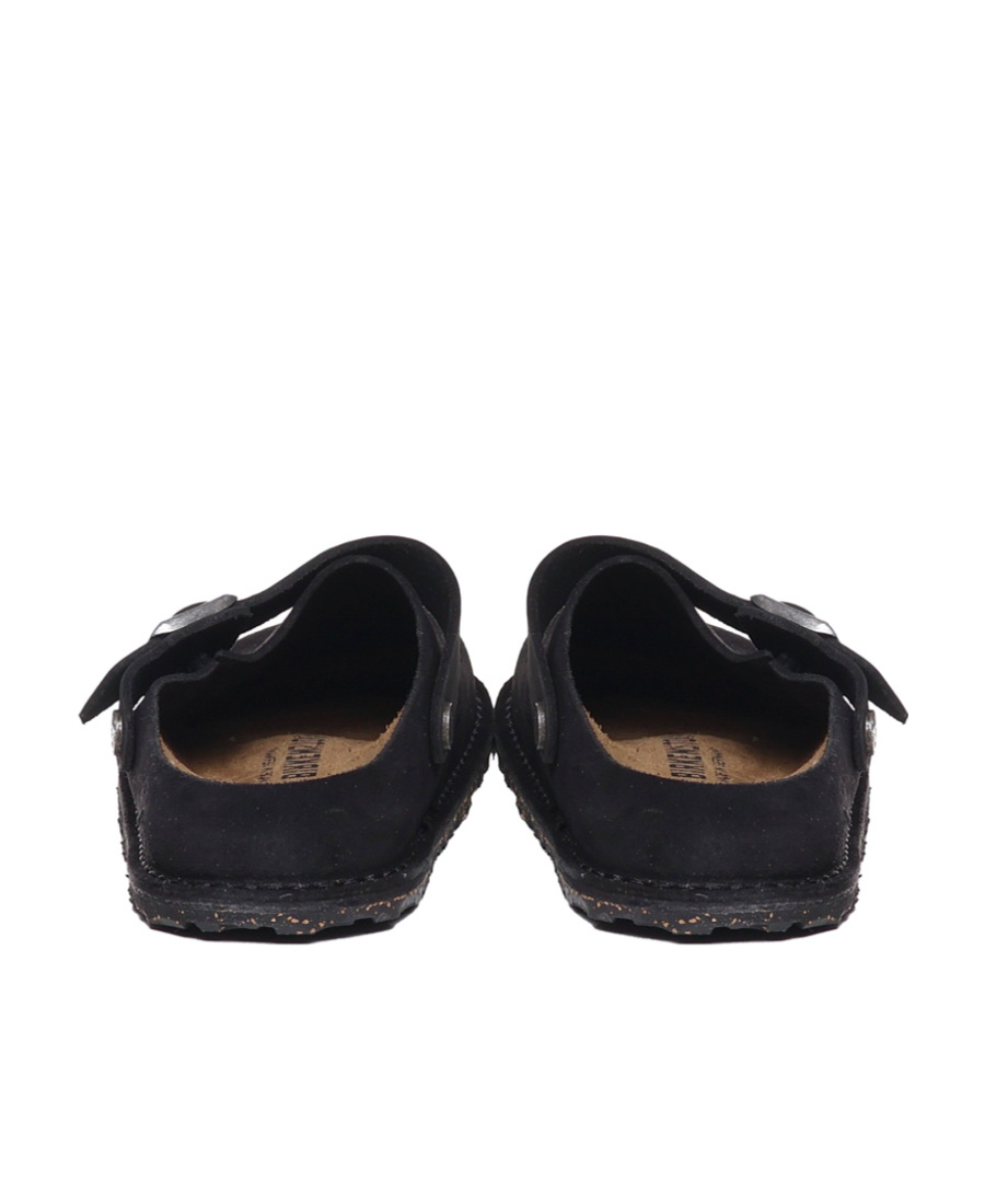 Birkenstock Black Regular Lutry Premium Suede Slip-on Loafers In Black