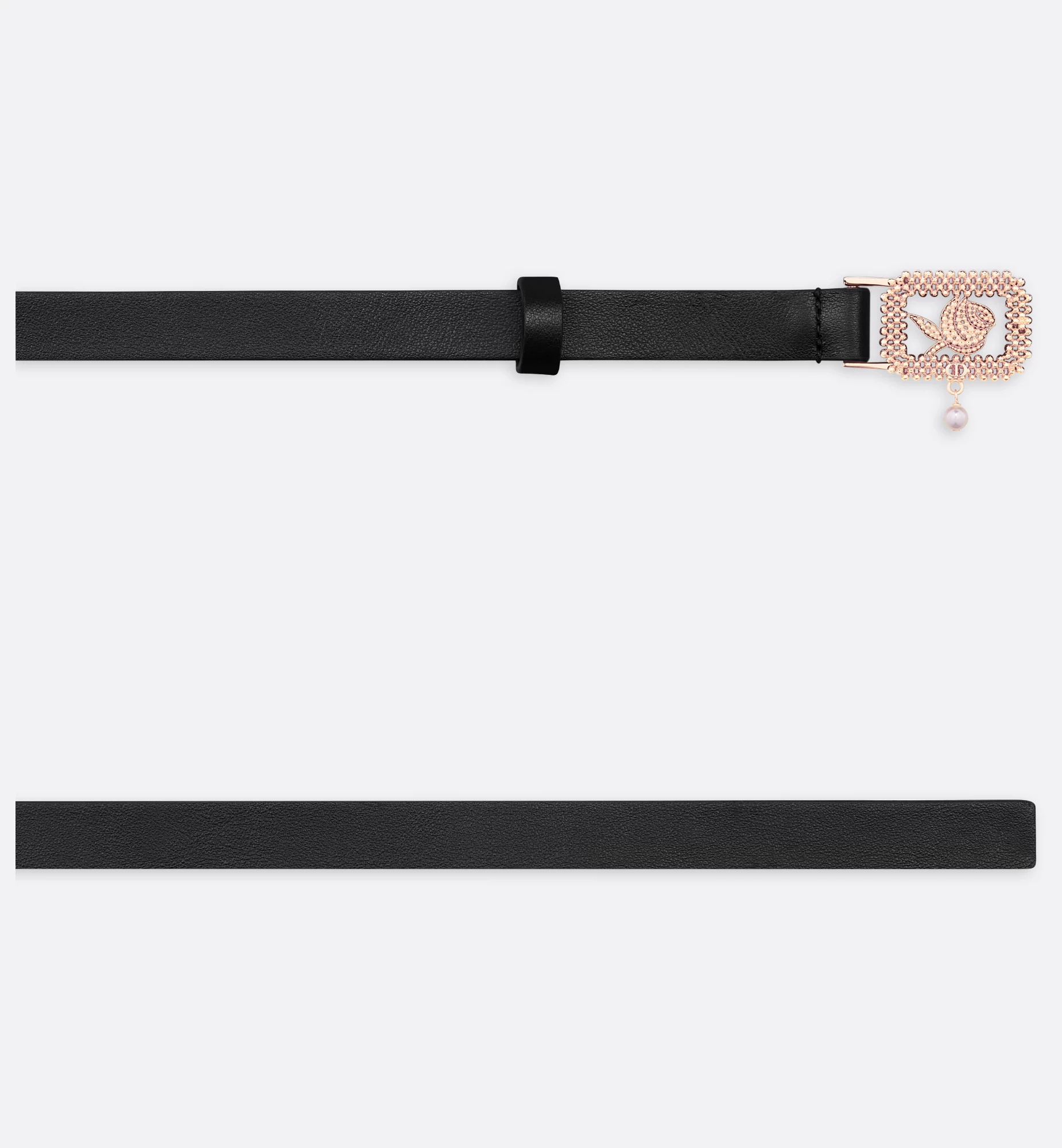 Dior Rose Belt Light In Black