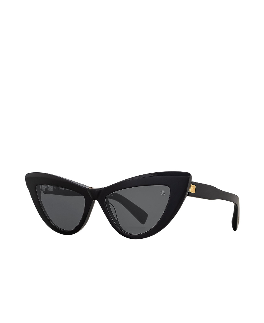 Shop Balmain Logo Sunglasses In Black