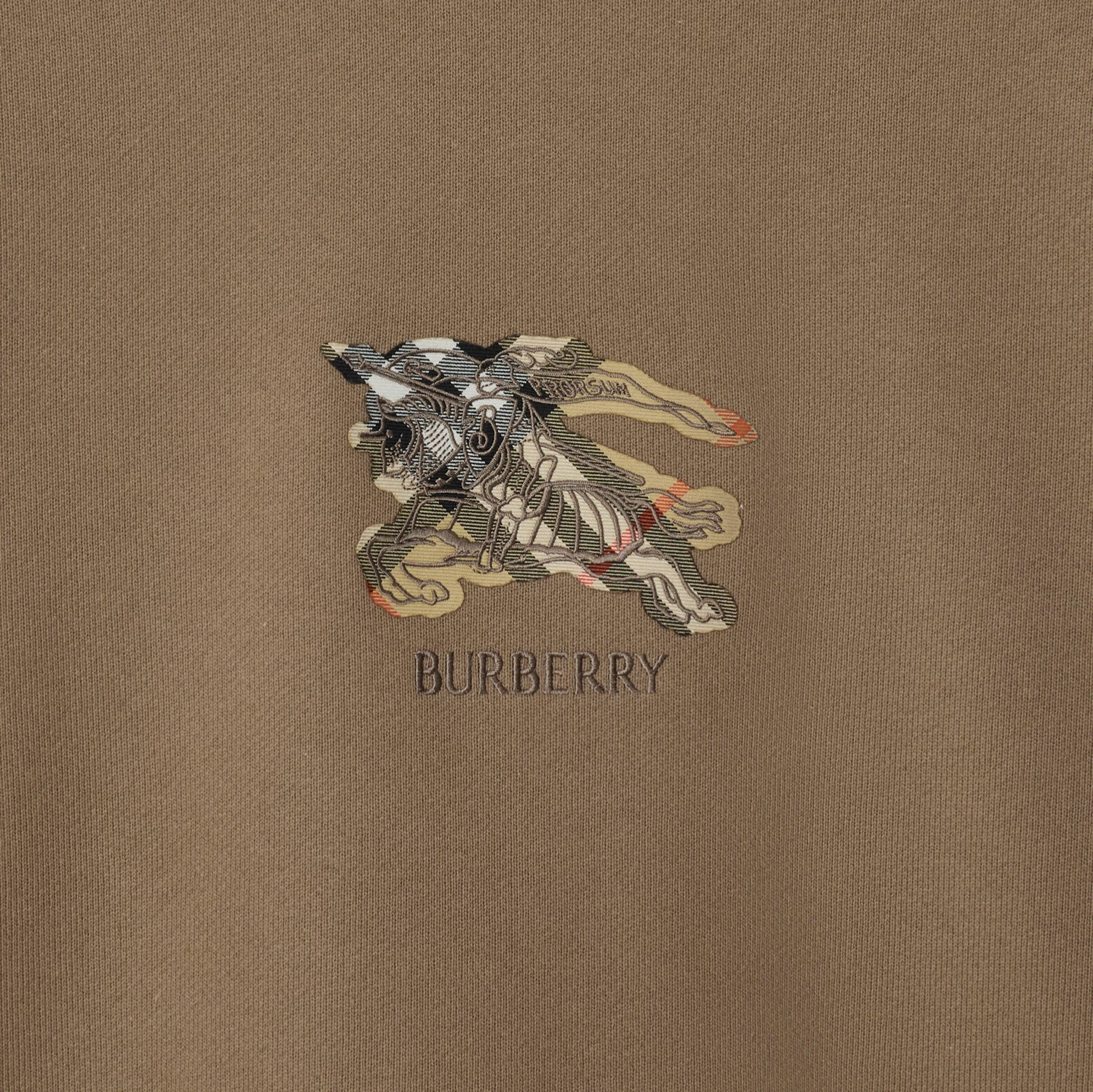 Burberry Ekd Check Cotton Sweatshirt In Brown