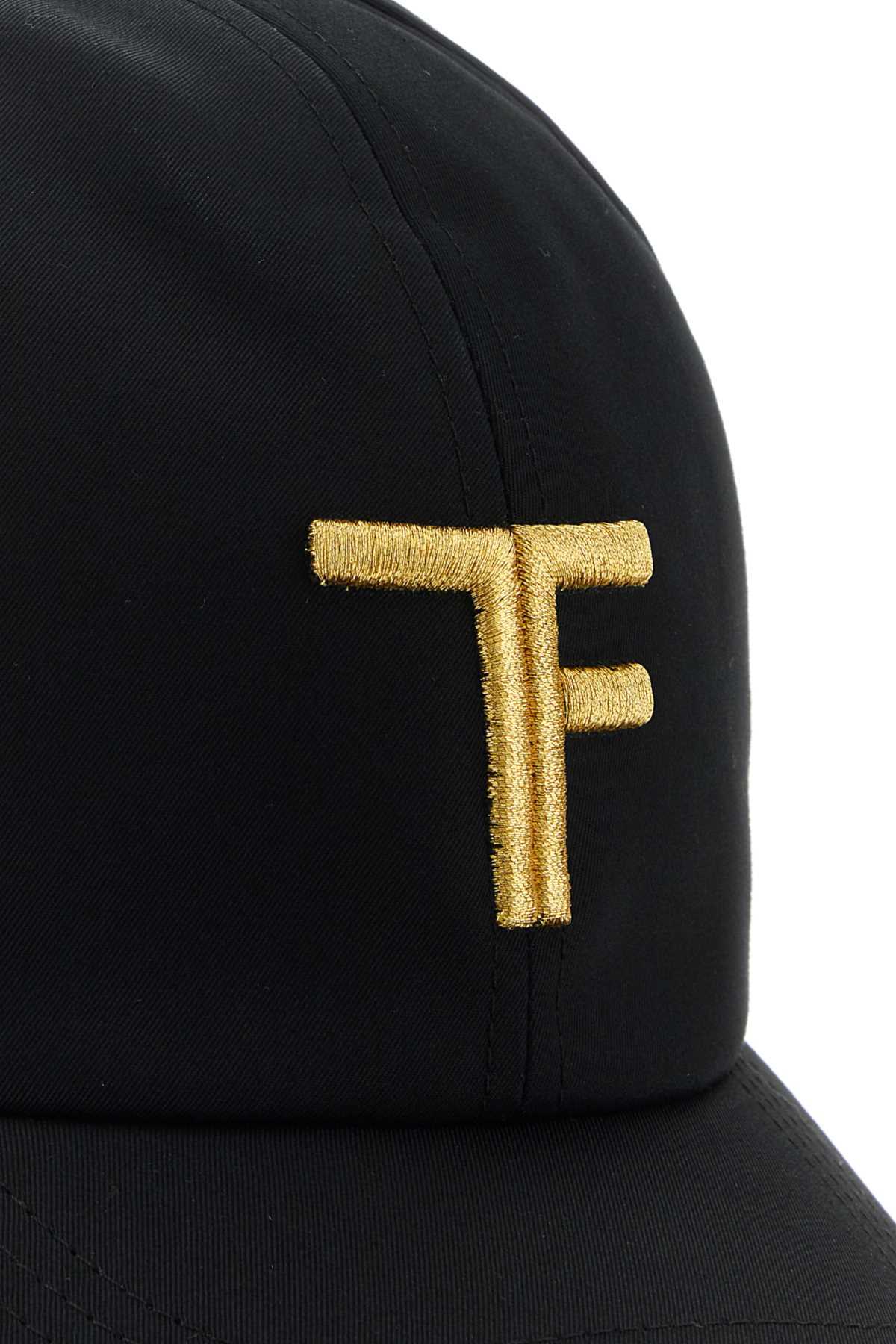Tom Ford Logo-embroidered Baseball Cap In Black