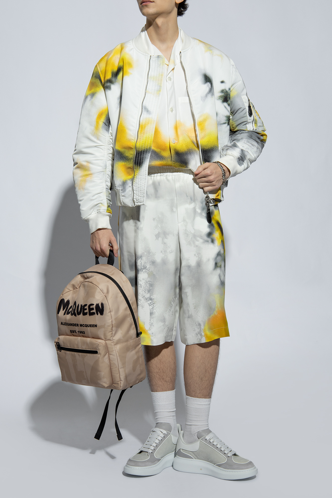 Alexander Mcqueen Oversized Panelled Sneakers In White