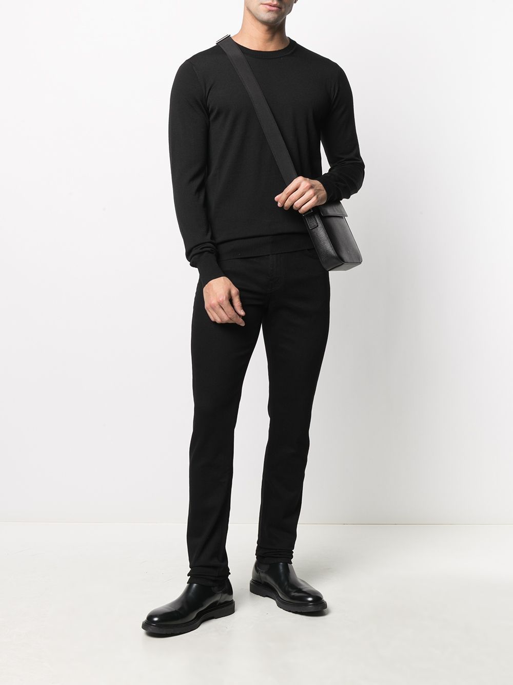 Emporio Armani Tight Sweater In Black