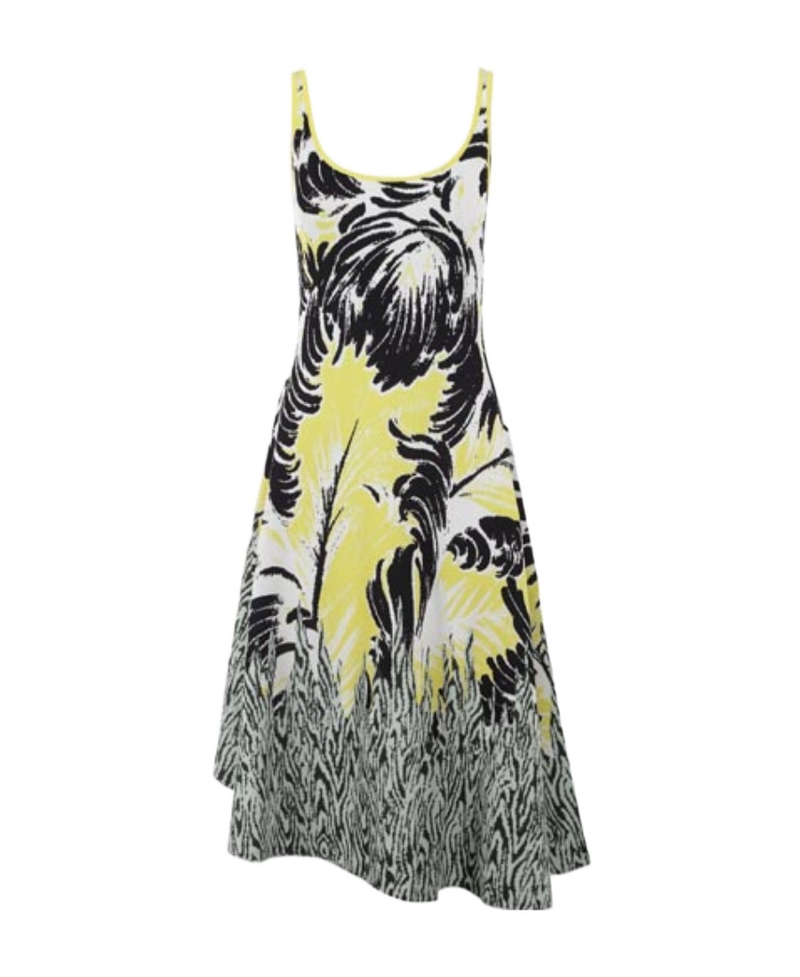 Bottega Veneta Embroidered Jacquard Dress With Open Back In Gray