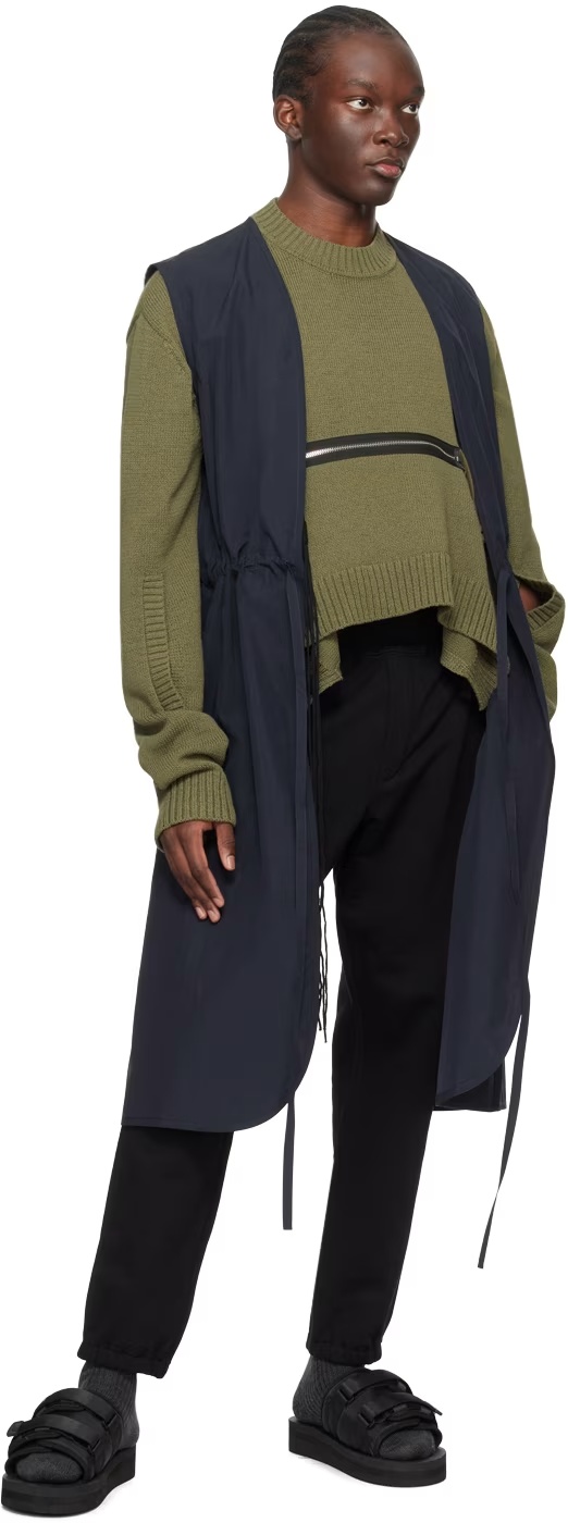 Craig Green Lab Sleeveless Coat In Black
