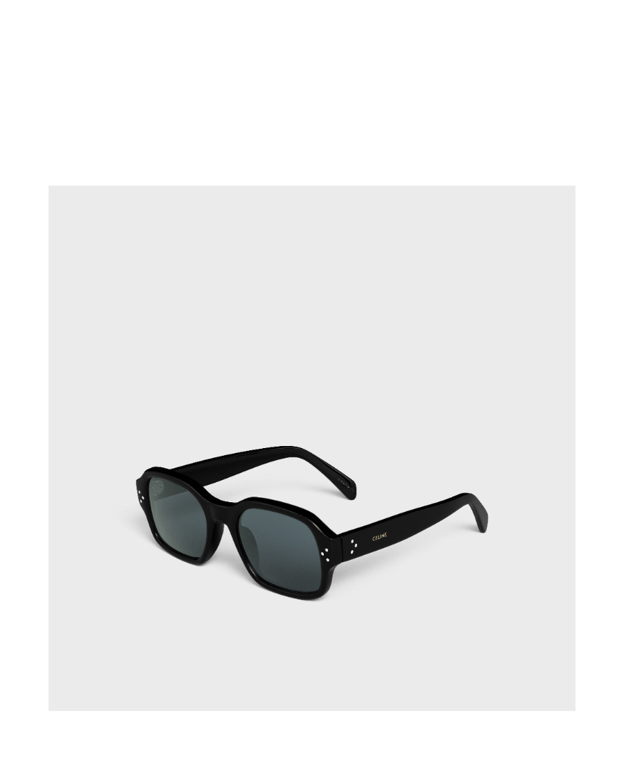 Celine Logo Square Frame Sunglasses In Gray