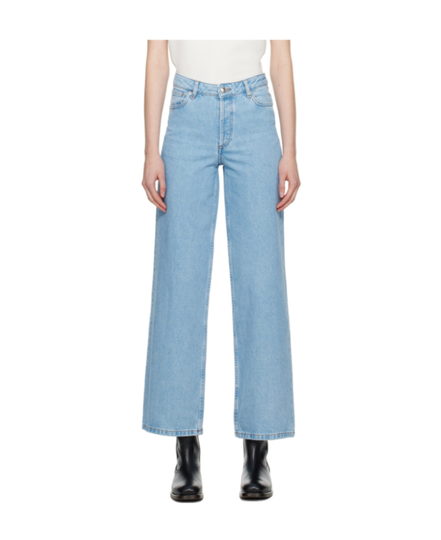 Apc Elisabeth Wide-leg Jeans In Blue