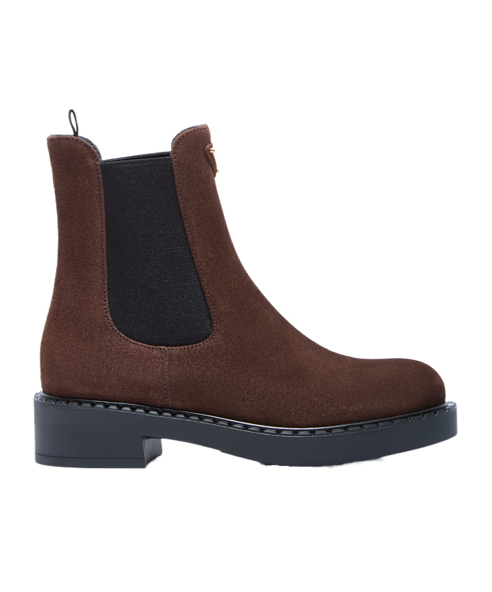 Prada Suede Chelsea Boots In Brown