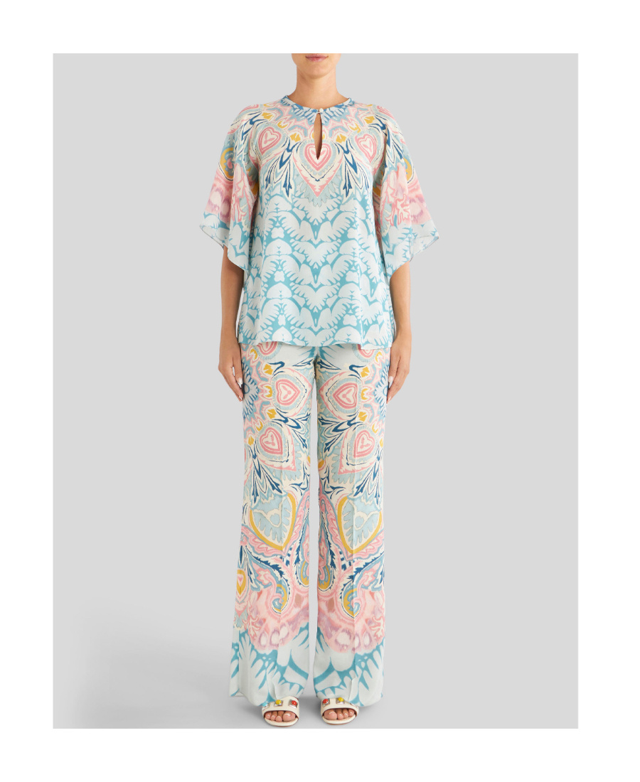 ETRO ETRO FLORAL-PATTERN WIDE-LEG PANTS
