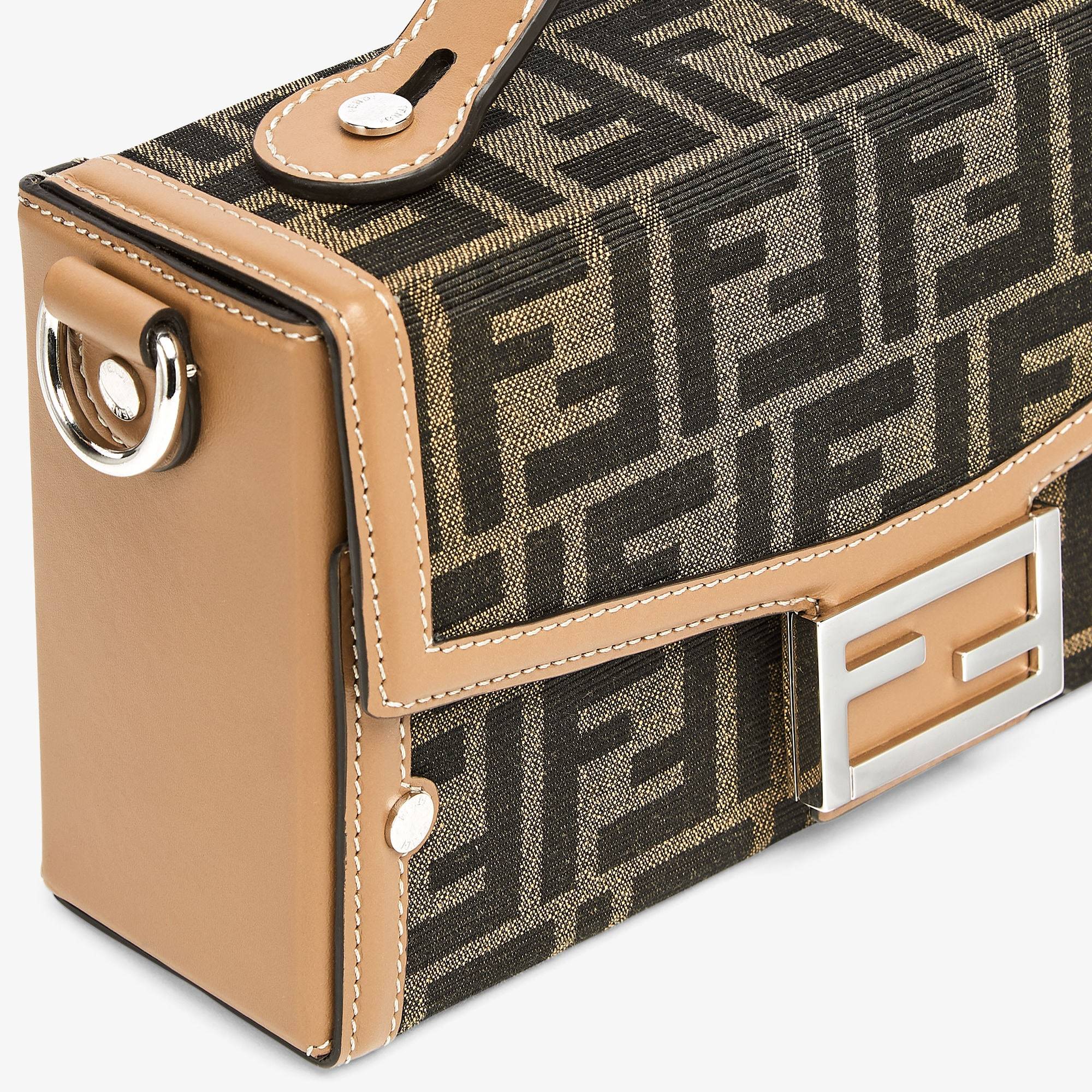 Fendi Monogram-pattern Shoulder Bag In Brown