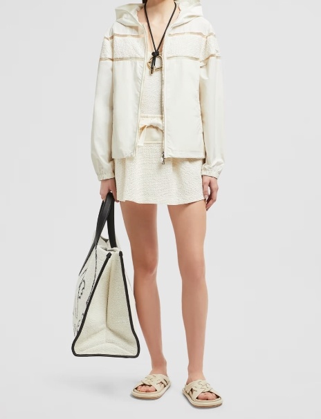 Shop Moncler Embroidered Mini Skirt In White