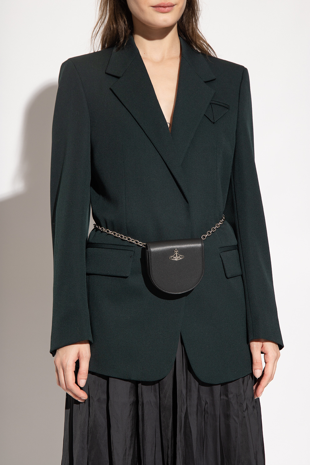 Vivienne Westwood Small Saddle Belt Bag In Black