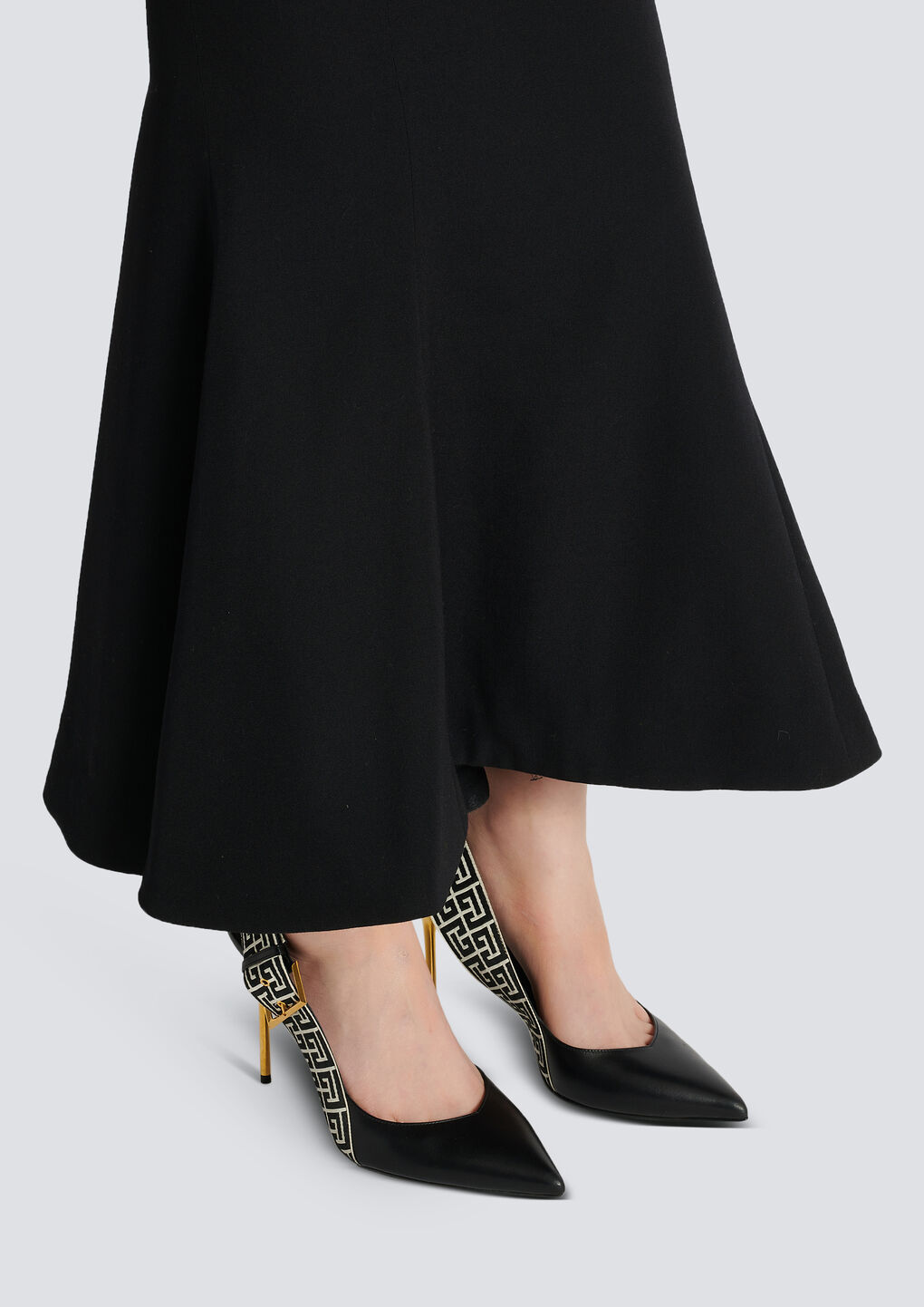Balmain Ruby Pointed Toe Slingback Pumps In Black