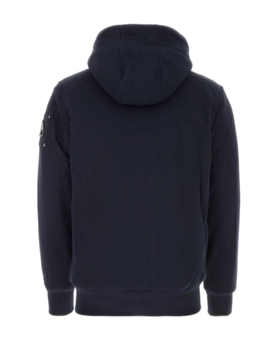 Moose Knuckles Zip-up Drawstring Hoodie In Black