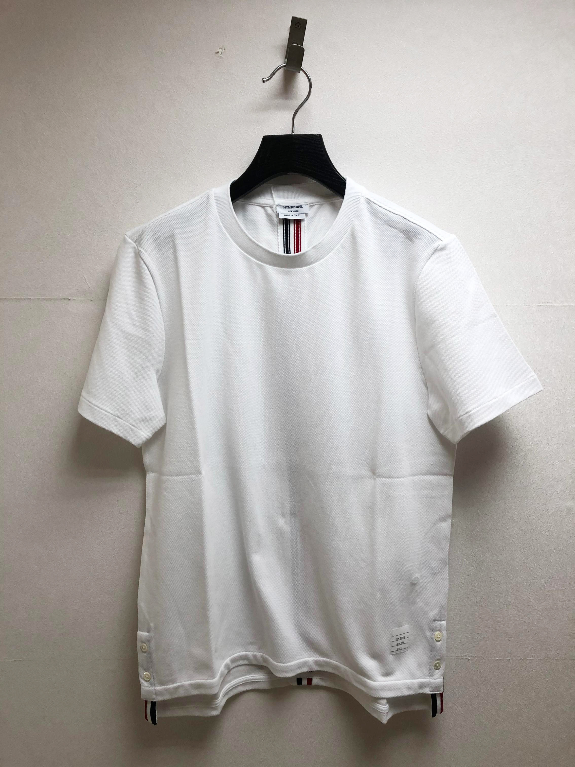 Thom Browne Central Striped T-shirt On The Back In White