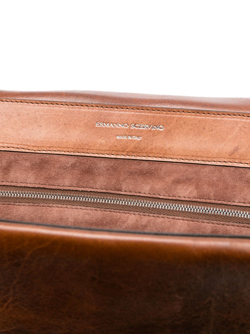 Ermanno Scervino Liza Top-handle Leather Shoulder Bag In Brown