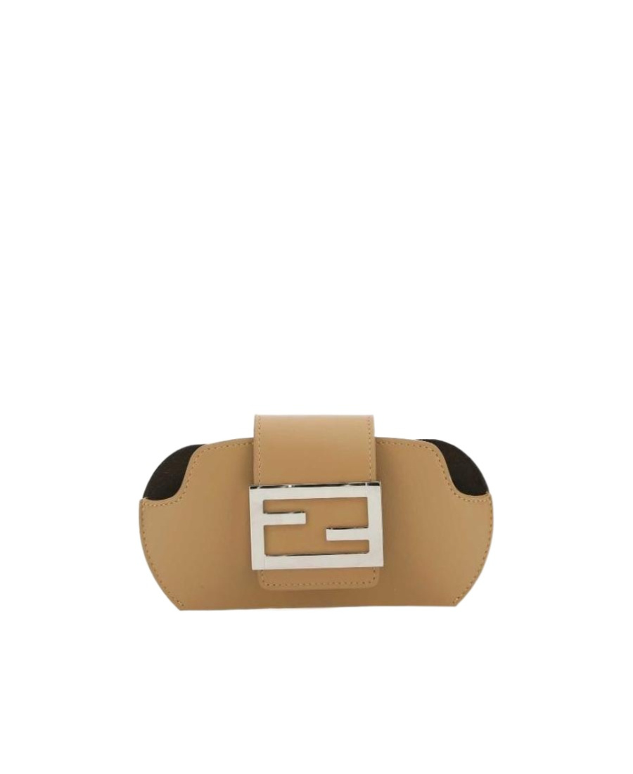Fendi Ff Baguette Clasp Glasses Case In Green