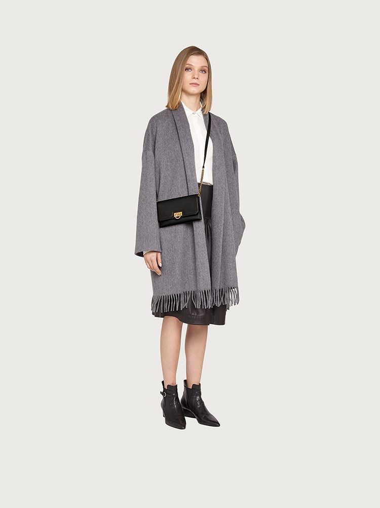 Ferragamo Gancini Mini Shoulder Bag In Black