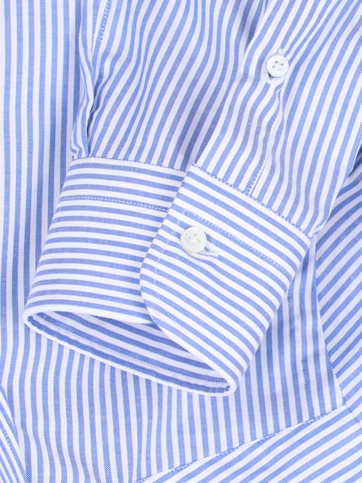 Barba Napoli Striped Pattern Shirt Collar Button-down In Blue