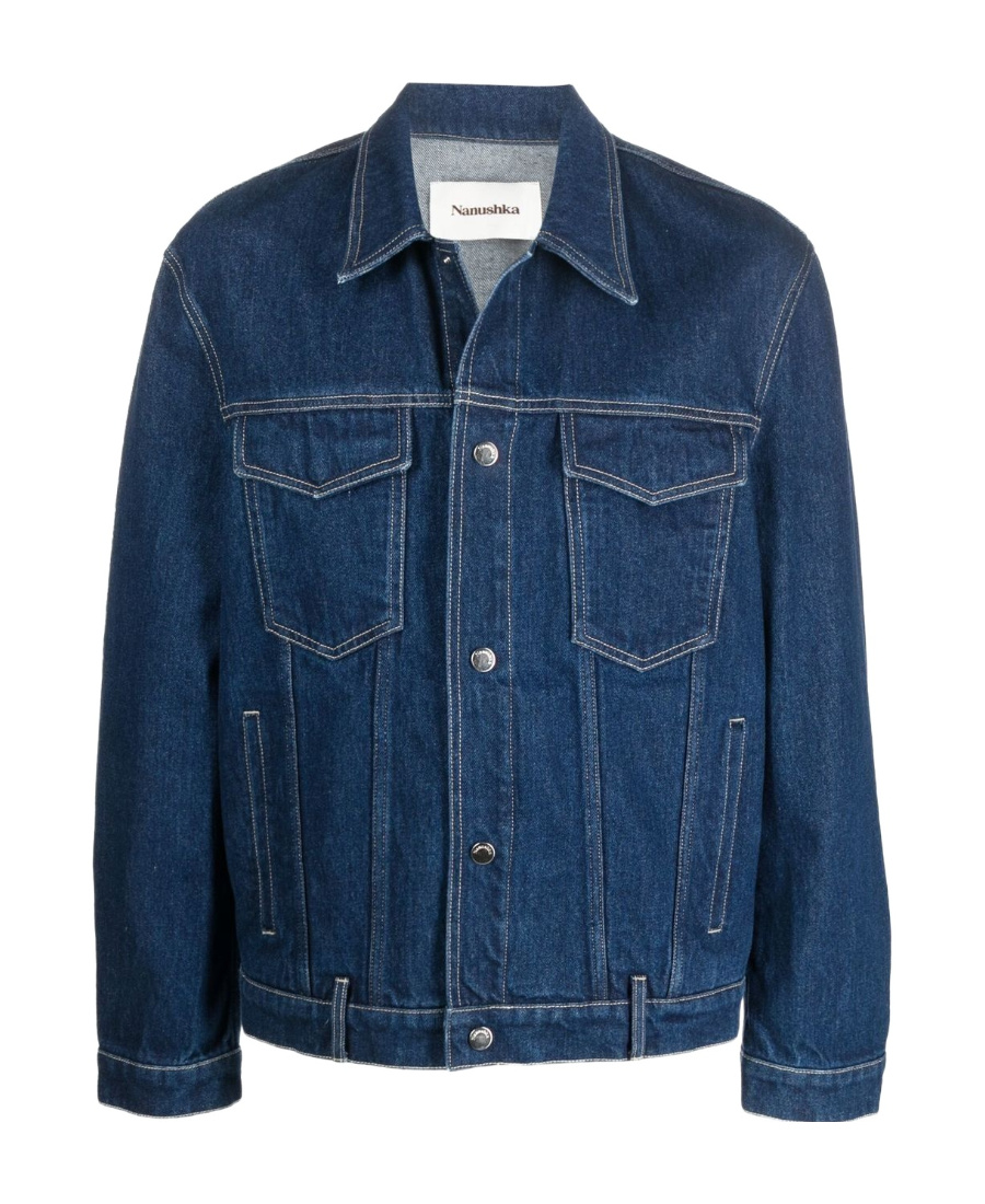 Nanushka Classic Denim Jacket In Blue