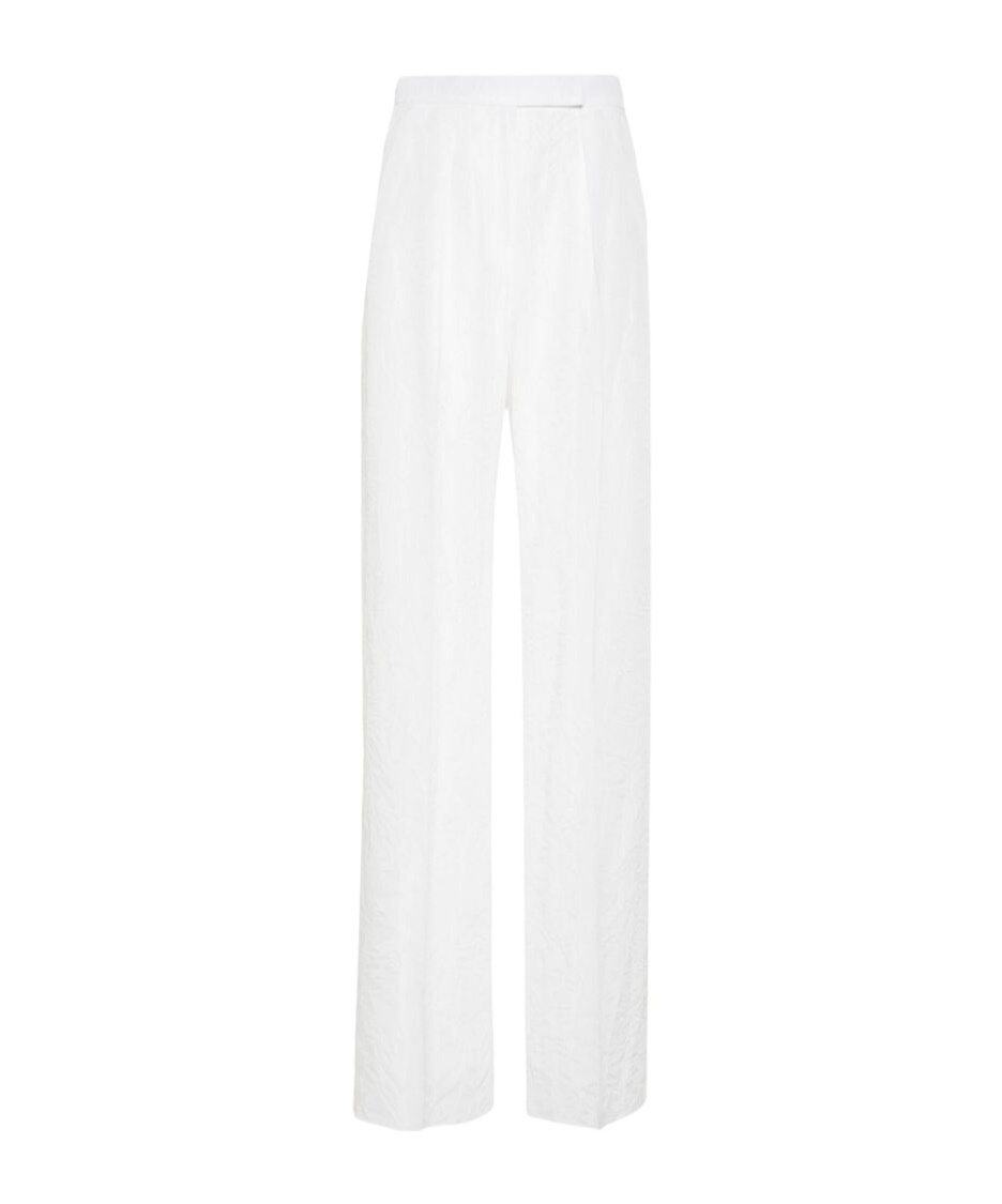 Max Mara Laringe High-waist Straight-leg Trousers In White